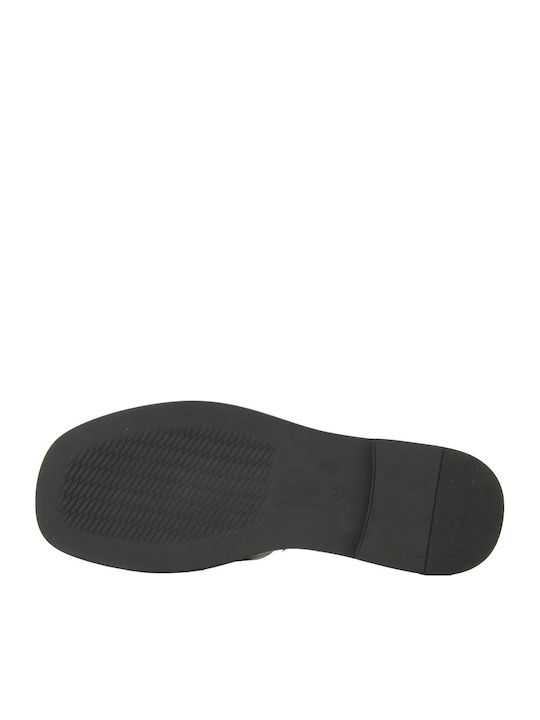 Niedel Leather Women's Flat Sandals Black