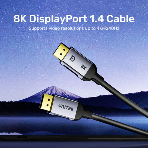 Unitek Cable DisplayPort male - 5m Μαύρο (C1628G-5M)