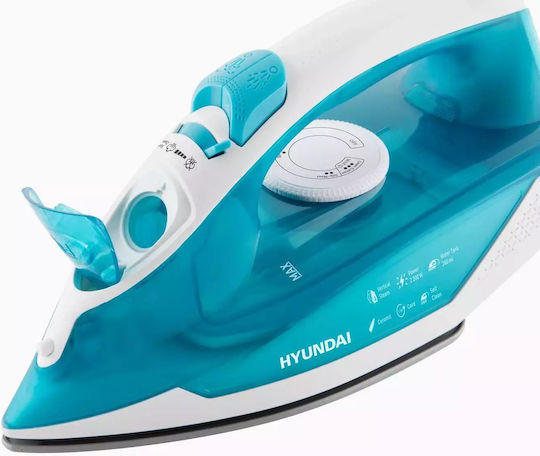 Hyundai Steam Iron 2200W with Ceramic Plate and Continuous Steam Supply 120g/min