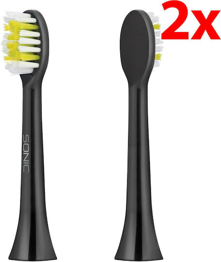 Teesa Sonic Electric Toothbrush Replacement Heads Black TSA8016 2pcs