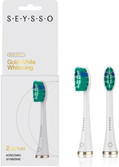 Seysso Gold Whitening Replacement Heads 2 Pcs White