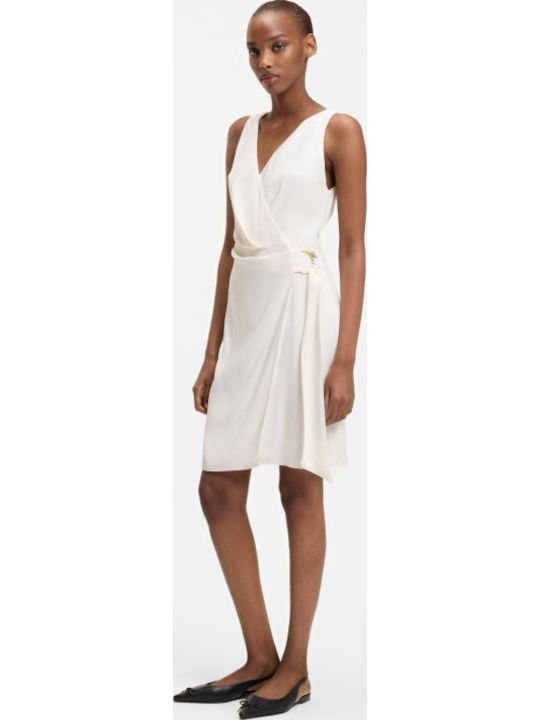 Summer Mini Dress Wrap White