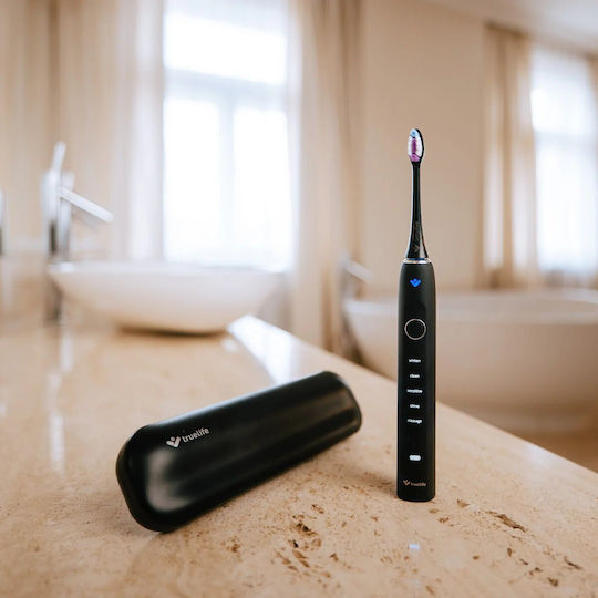 TrueLife Electric Toothbrush with Pressure Sensor and Travel Case Black