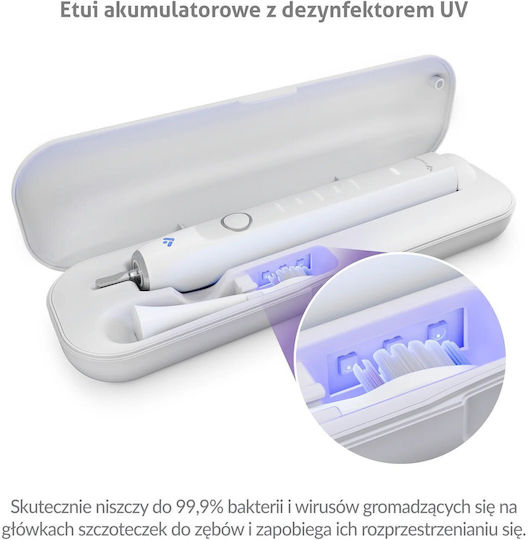 TrueLife Electric Toothbrush with Pressure Sensor and Travel Case White