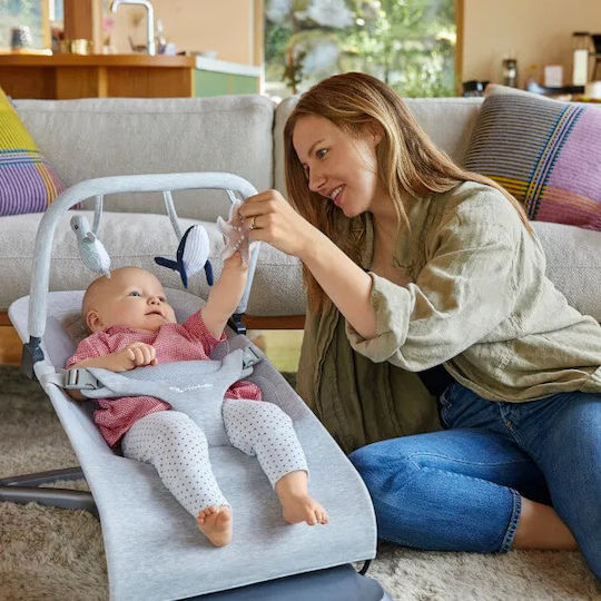 Ergobaby Handbuch Babywippe & Schaukelstuhl Evolve Hellgrau für Kinder bis 13kg