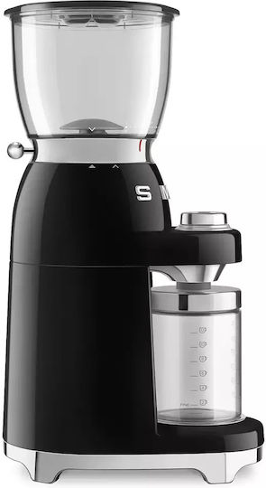 Smeg Elektrischer Kaffeemühle 150W mit einer Kapazität von 350gr und 30 Mahlstufen Schwarz