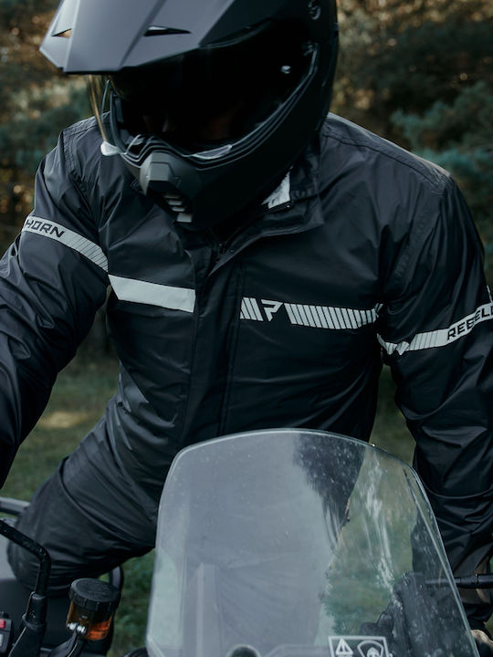 Rebelhorn Horizon Male Motorcycle Rain Jacket Black Colour