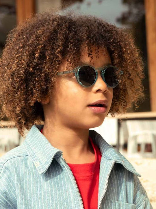 Izipizi Oval Kids Sunglasses with Polarized Mirror Lens Blue for 7-11 Years