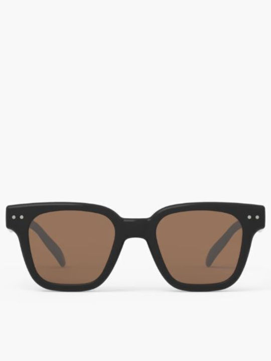 Izipizi Square Kids Sunglasses with Mirror Lens Black for 7-11 Years