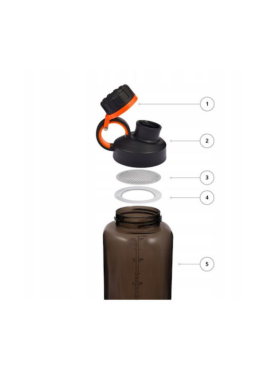 Sticlă De Apă Din Plastic Cu Difuzor Și Filtru 800ml Neagră
