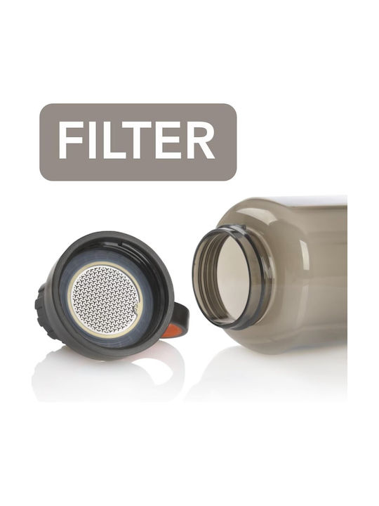 Sticlă De Apă Din Plastic Cu Difuzor Și Filtru 800ml Neagră