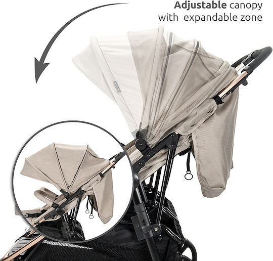 Lorelli Duo Doppelter Kinderwagen Geeignet für Neugeborene Gray 12kg
