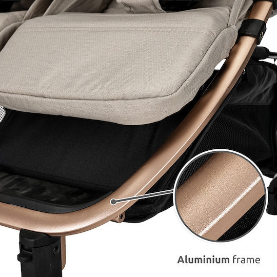 Lorelli Duo Doppelter Kinderwagen Geeignet für Neugeborene Gray 12kg