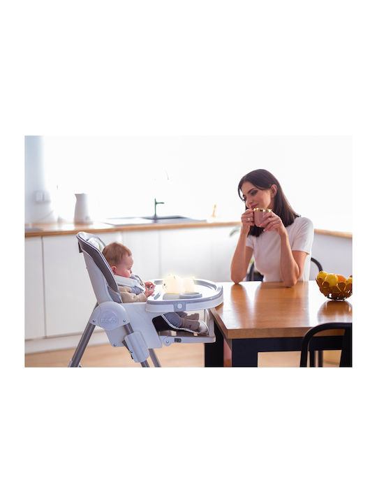 Neno Sedi Scaun Înalt De Masă Bebe Pliabil Cu Înălțime Reglabilă Alb