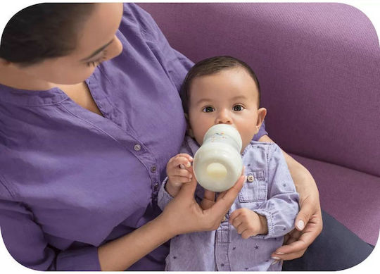 Mam Plastic Baby Bottle Easy Start Forest Anti-Colic with Silicone Teat for 2+ Months Blue Whale-Penguin - Blue 260ml