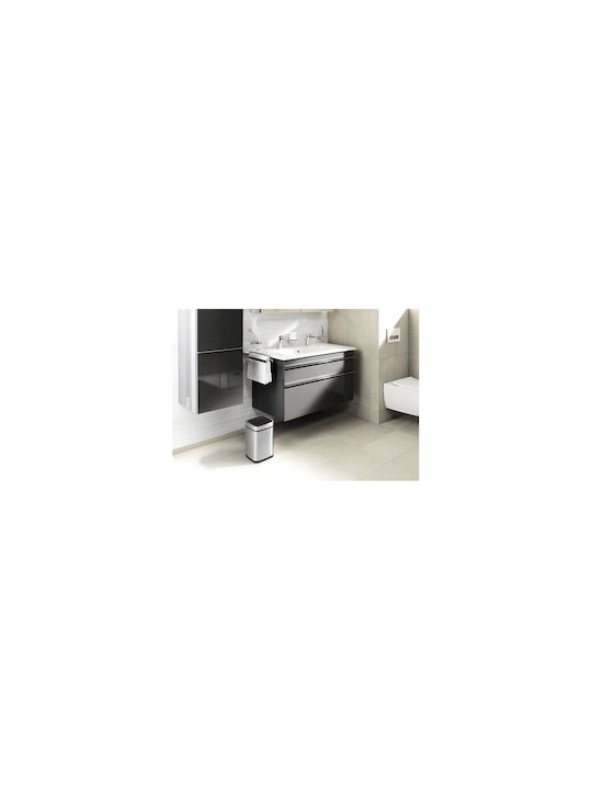 Durable Κάδος Απορριμμάτων Μεταλλικός Ασημί 6lt