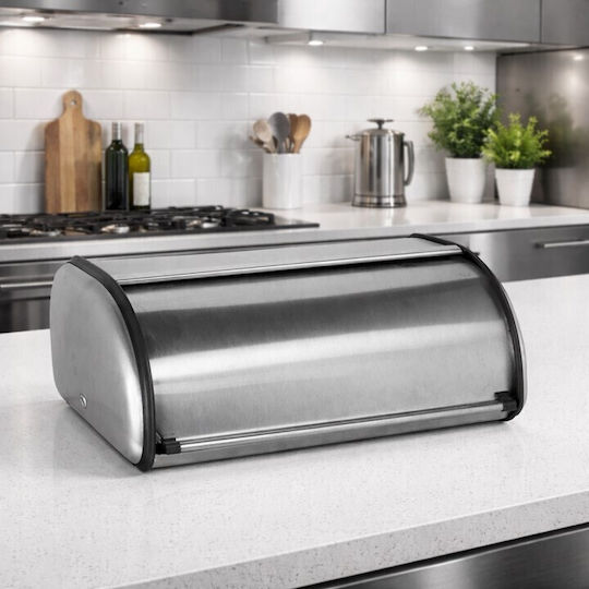 Кутия за хляб с капак Inox Сребриста 44x26x17см Кутия за хляб с капак Inox Сребриста 44x26x17см