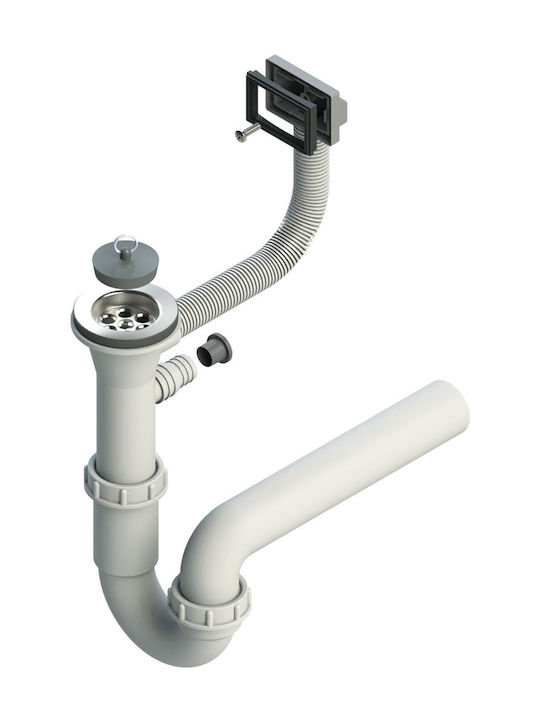 Alveus Chiuvetă Bucătărie Drop-In Inox M43.5xL86cm Gri