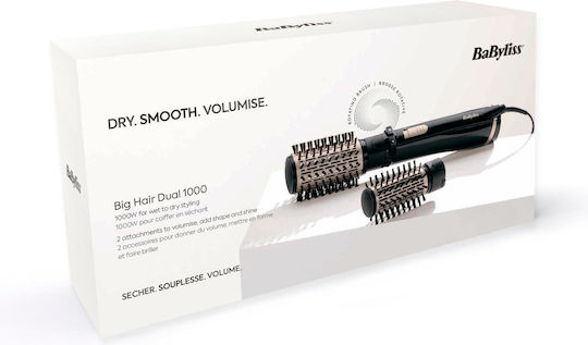 Babyliss Big Hair Dual Ceramic Electric Brush with Air & Rotating Head for Straightening 1000W