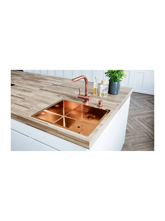 Globalo Unterbau Küchenspüle Inox M44xB54cm Graue