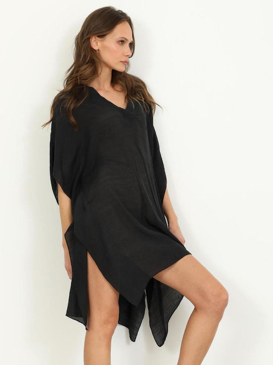 Doca Caftan De Plajă Pentru Femei Negru