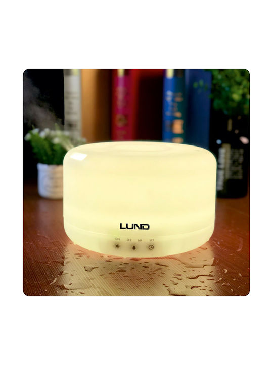 Lund Led Συσκευή Αρωματοθεραπείας με Τηλεχειριστήριο Λευκή 1000ml 66906