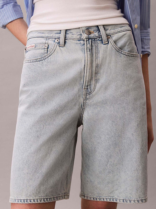 Bermudă Denim Albastru Deschis Pentru Femei