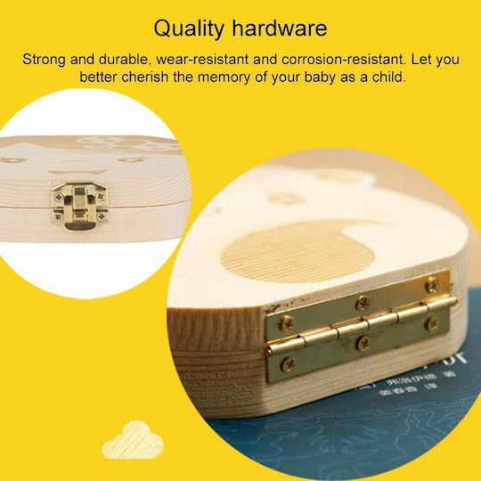 Baby Tooth Box made of Wood for Girl