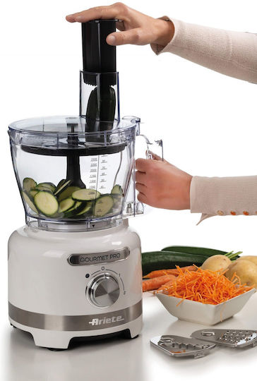 Ariete Moderna Procesor alimentar multifuncțional 1000W cu vas 1.5lt și Blender cu vas Alb