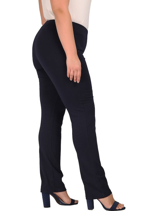 Damen Stoffhose mit Gummiband Blau