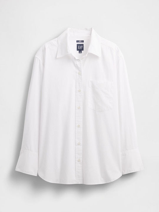 Long Sleeve Women's Shirt Optic White