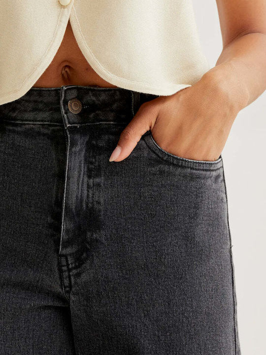 High Rise Women's Jean Pants in Regular Fit Black