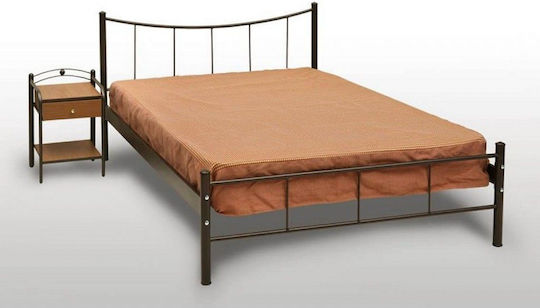 Smile Double Metal Bed Black for Mattress 140x190cm