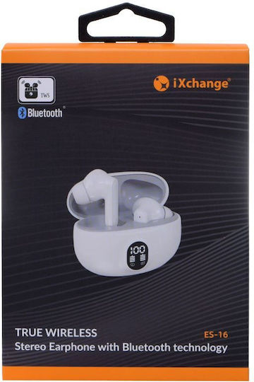 iXchange ES-16 In-Ear Bluetooth Kopfhörer mit Ladekoffer Weiß