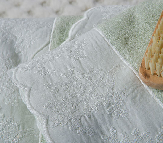 Nef-Nef Homeware Σετ Πετσέτες Μπάνιου 3τμχ Calma Πράσινες Βάρους 500gr/m²