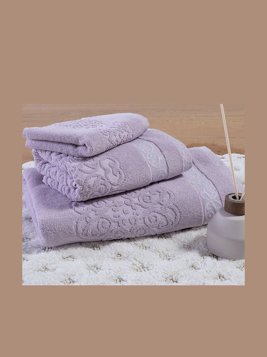 Nef-Nef Homeware Handtuch Zaphira 30x50cm Mauve Gewicht 550gr/m²