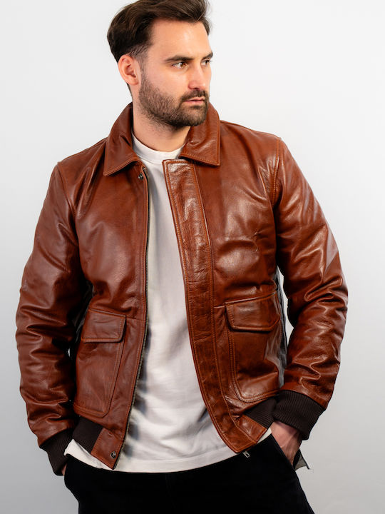 Leder Jacke Braun