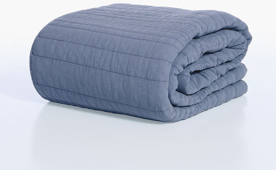 Nef-Nef Homeware Coverlet Double Cotton Blue 230x240cm
