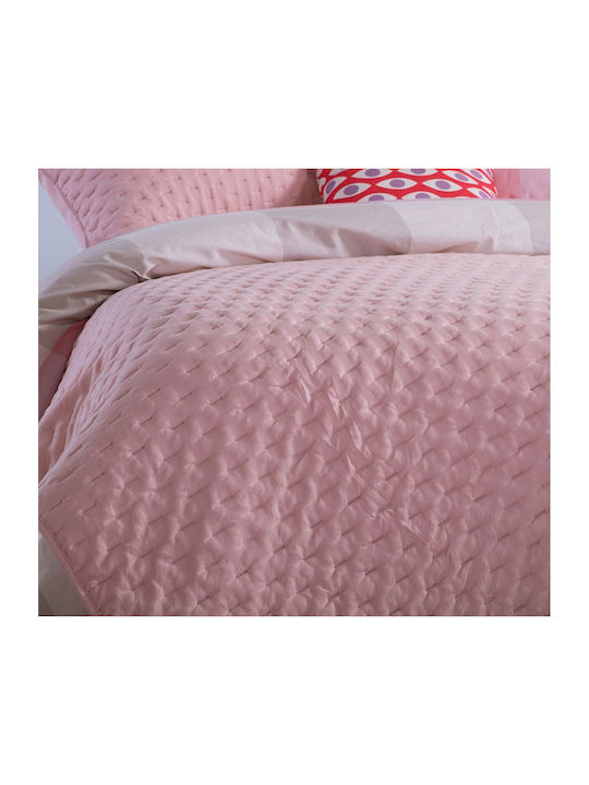 Nef-Nef Homeware Adelle Cuvertură Pat Dublu Microfibra Roz 230x240cm
