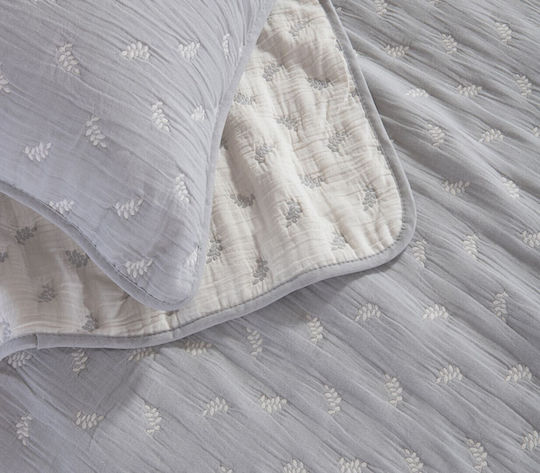 Nef-Nef Homeware Surreal Coverlet Double Cotton Gray 230x240cm