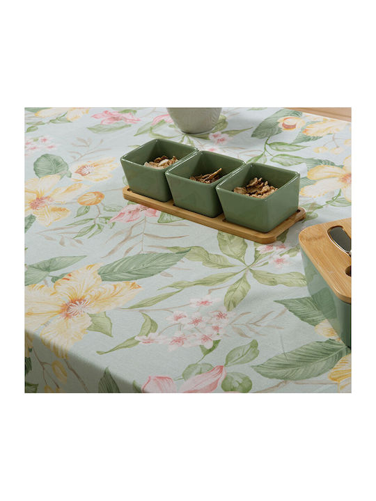Nef-Nef Homeware Cotton Tablecloth Opalyn Green 140x240cm