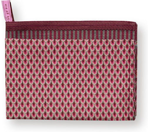 PiP Studio Flower Festival Scallop Хавлиени кърпи от 100% Памук Dark Pink 70x50см