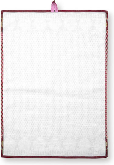 PiP Studio Flower Festival Scallop Хавлиени кърпи от 100% Памук Dark Pink 70x50см