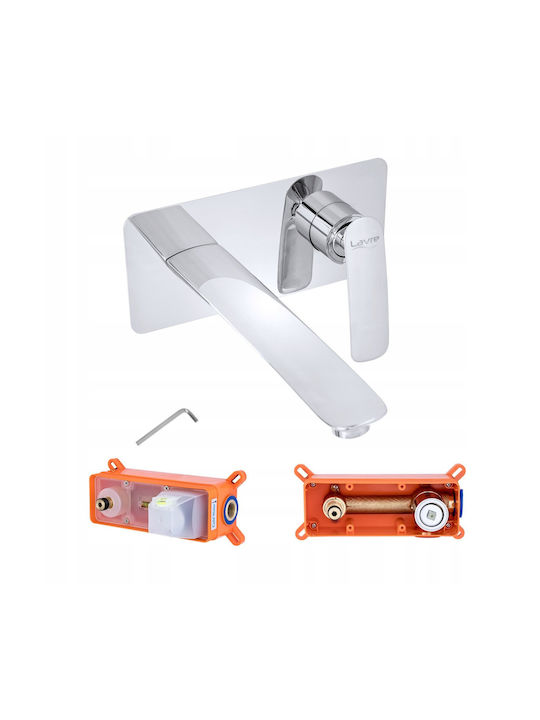 Granitan Granitan Eingebaute Wasserhähne für Waschbecken Silber Set