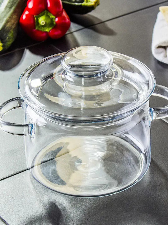 Simax Dutch Oven Round Glass 2lt 1pcs