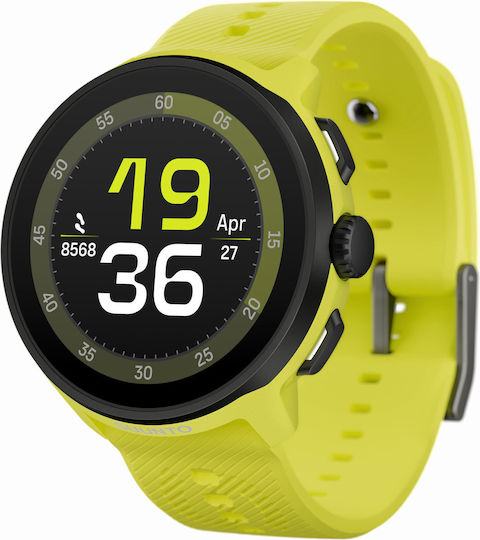 Suunto Run Stainless Steel 46mm Smartwatch with Heart Rate Monitor (Lime)