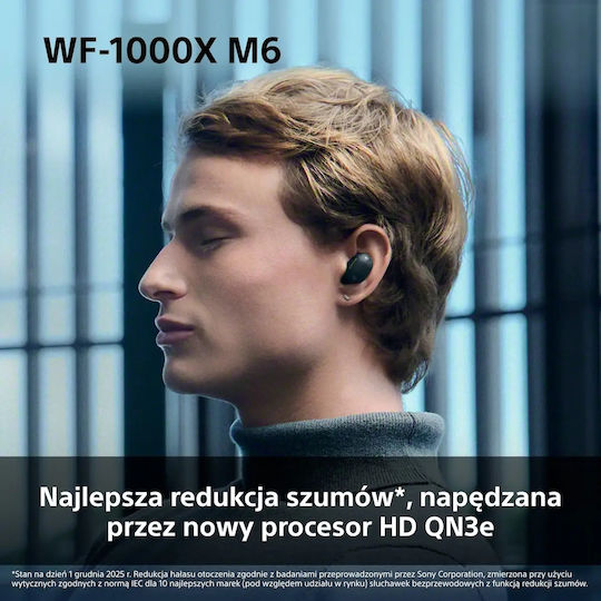 Sony WF-1000XM6 In-ear Bluetooth Handsfree Ακουστικά με Αντοχή στον Ιδρώτα και Θήκη Φόρτισης Μαύρα