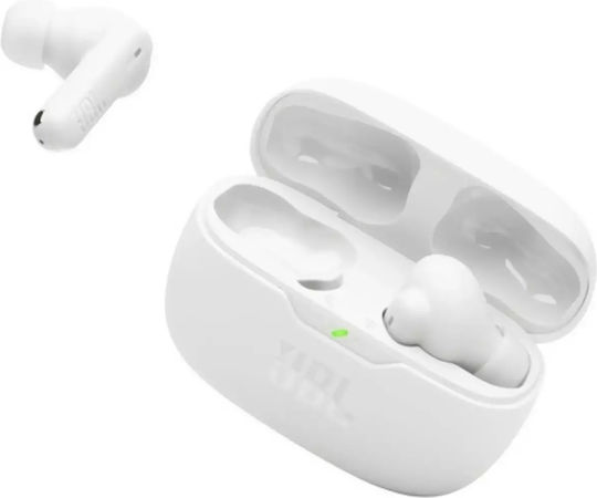JBL Vibe Beam 2 In-ear Bluetooth Handsfree Ακουστικά με Αντοχή στον Ιδρώτα και Θήκη Φόρτισης Λευκά