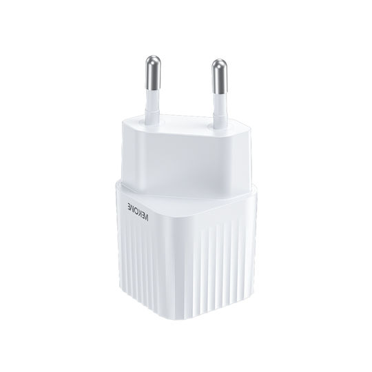 WK Φορτιστής Χωρίς Καλώδιο GaN με Θύρα USB-C 20W Power Delivery Λευκός (WP-U12)