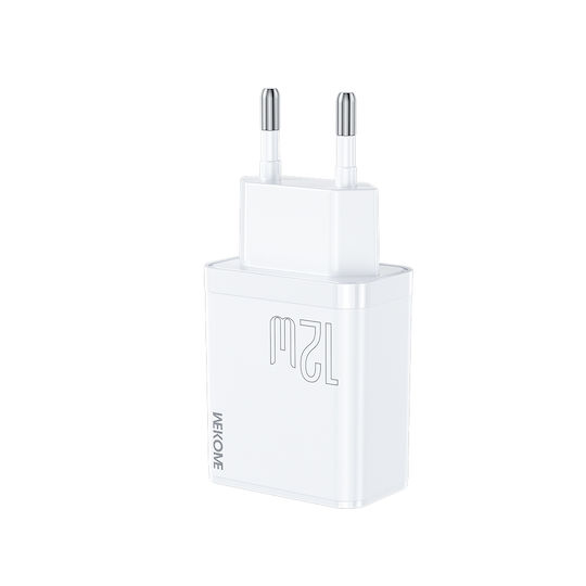 WK Φορτιστής με Θύρα USB-A και Καλώδιο Lightning 12W Quick Charge 3.0 Λευκός (WP-U76)